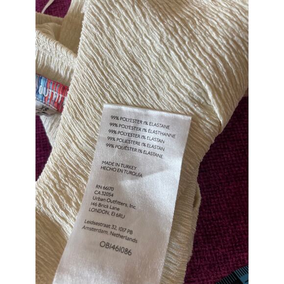 URBAN OUTFITTERS Valeria Halter Crop Top Size xs Tank Cream Ivory - Picture 7 of 7